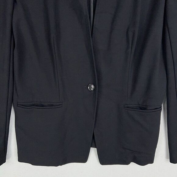 Banana Republic Blazer Womens 10 Black Travel Jacket Career Office Work Minimal - Picture 3 of 15